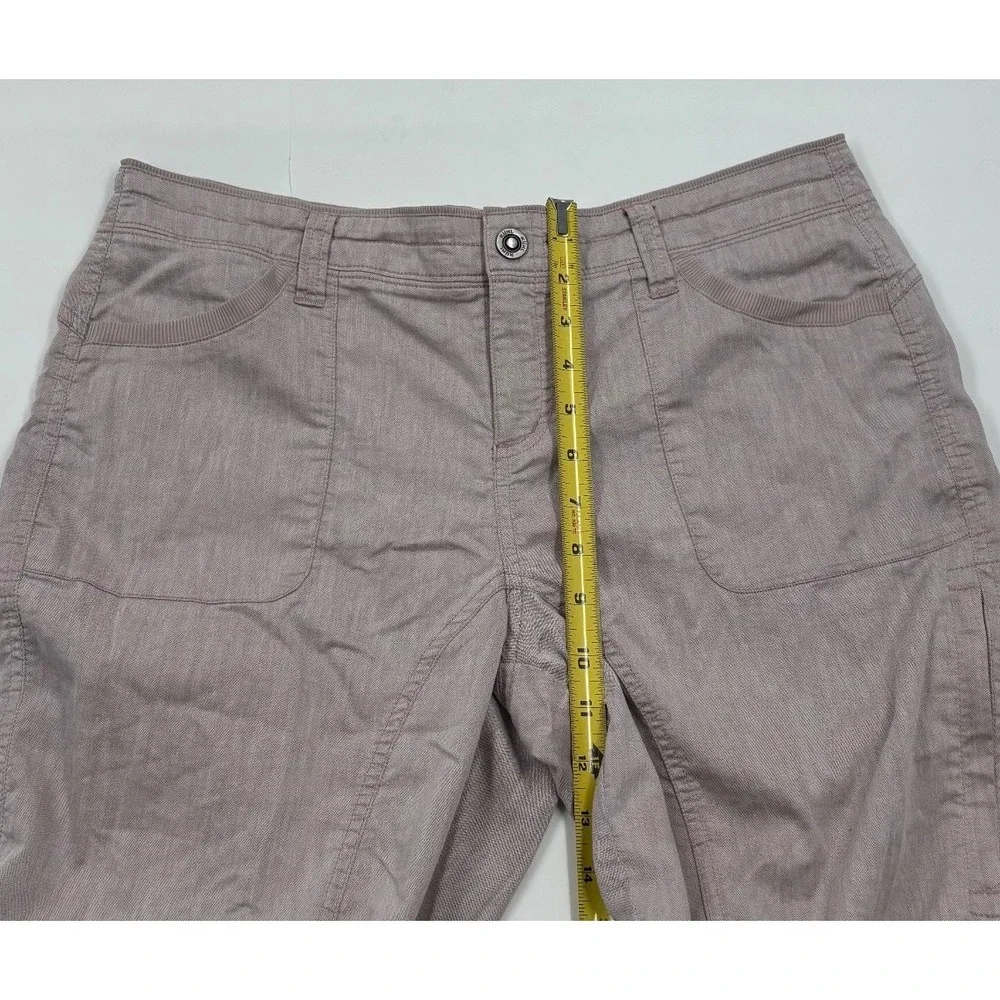 Kuhl Women 12 Reg Cabo Mauve Linen Blend Straight Leg Hiking Outdoor Pants - Picture 5 of 9